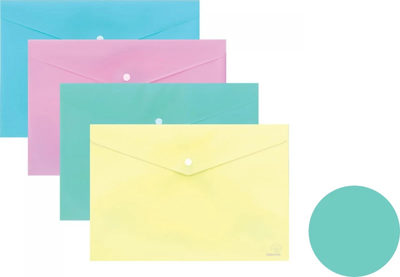 Typotrust Φάκελος με Κουμπί για Χαρτί A4 Πράσινο Παστέλ