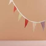 Kids Concept Γιρλάντα Σημαιάκια Ροζ-Κίτρινα