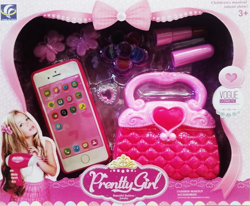 ToyMarkt Σετ Ομορφιάς: Κινητό Μπαταρίας με Τσαντάκι 29x24x7cm