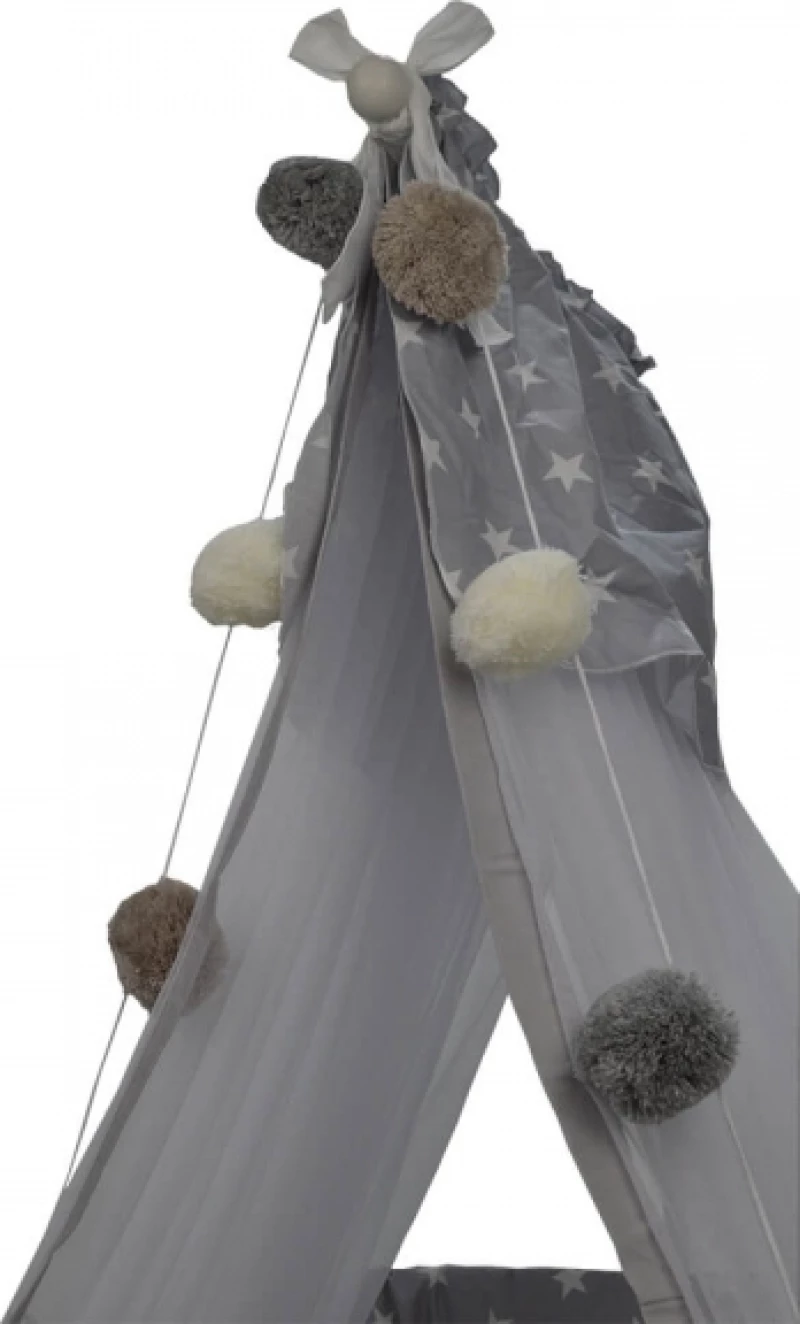 Bebe Stars Γιρλάντα Pom Pom Beige