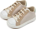 Babywalker Δετά Sneakers Λευκό-Μπεζ