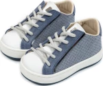 Δίχρωμα δετά sneakers μπλε-λευκό