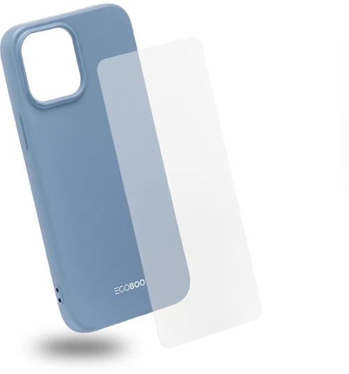 EGOBOO Case TPU Cloudy Grey+Tempered Glass (iPhone 13 Pro Max)