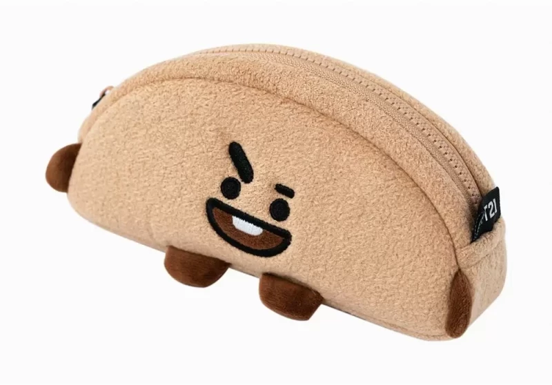 Λούτρινη Κασετίνα Βαρελάκι με 1 Θήκη BTS Shooky 1τμχ Καφέ MARE0127