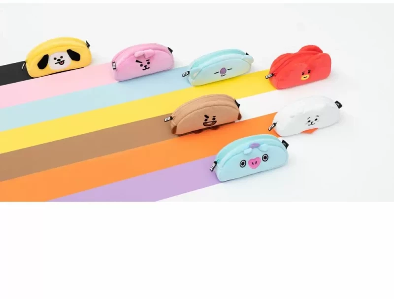 Λούτρινη Κασετίνα Βαρελάκι με 1 Θήκη BTS Shooky 1τμχ Καφέ MARE0127
