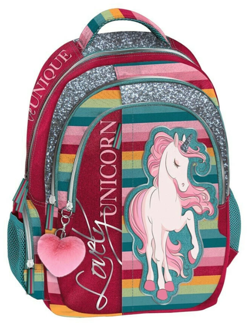 Τσάντα Πλάτης Δημοτικού Unicorn Πολύχρωμη 30x14x44cm 221211 2022