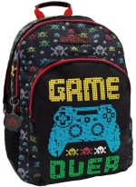 Τσάντα Πλάτης Δημοτικού Must Energy Game Over 25lt Μαύρη 33x16x45cm 584507