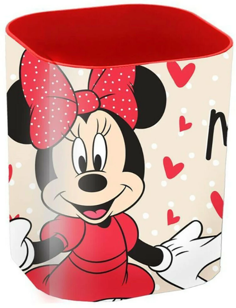 Μολυβοθήκη Πλαστική Διακάκης Minnie 8x8x9.5cm Πολύχρωμή 563198