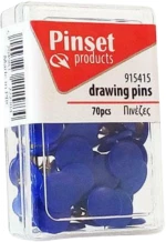 Πινέζες +Efo Pinset 70τμχ Μπλε 915415