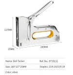 Καρφωτική Μηχανή Μεταλλική Deli Pro 13/8 14mm Ασημί T35111