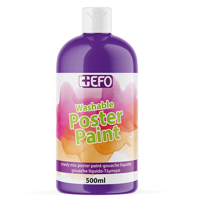 Τέμπερα +Efo Poster Paint 500ml 1τμχ Μωβ 385511