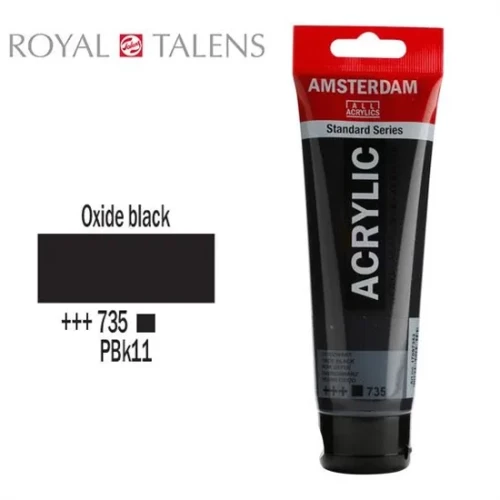 Ακρυλικό Χρώμα Royal Talens Amsterdam 120ml 735 Oxide Black 17097352