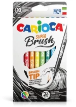 Μαρκαδόροι Ζωγραφικής Λεπτοί Carioca Super Brush 10τεμ 42937
