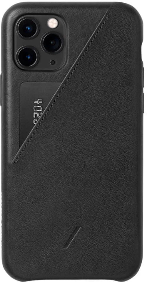 Native Union Clic Card Δερμάτινη Θήκη Προστασίας Για Apple Iphone 11 Pro Με Υποδοχή Για Κάρτες – Μαύρη