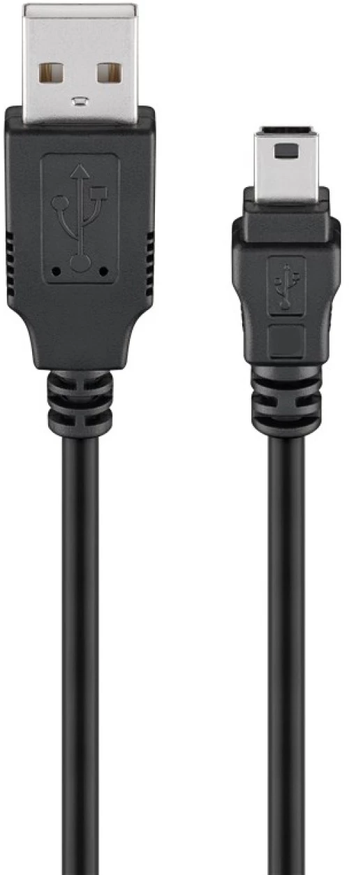 Goobay Καλώδιο Usb Σε Usb Mini 50768, Copper, 480mbps, 5v, 3m, Μαύρο