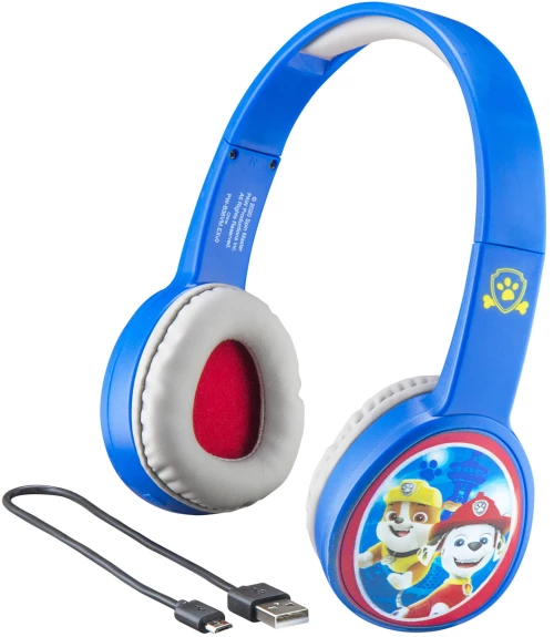 Ekids Paw Patrol Ασύρματα Ακουστικά Με Ασφαλή Μέγιστη Ένταση Ήχου Για Παιδιά Και Εφήβους (pw-b36vm) (γαλάζιο/λευκό)