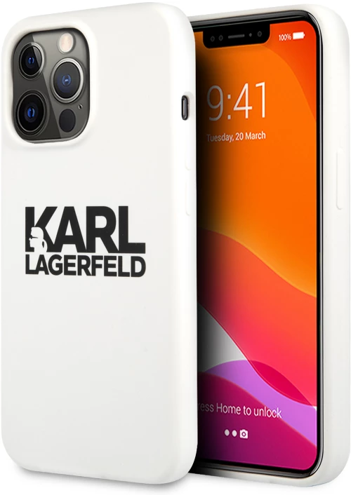 Karl Lagerfeld Hard Case Stack Logo Back Θήκη Προστασίας – Iphone 13 Pro (white)