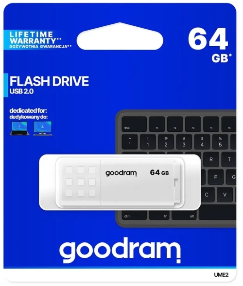 Goodram Ume2 64gb Usb Stick White (usb 2.0)