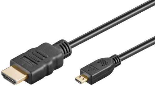 Goobay Καλώδιο Hdmi Σε Hdmi Micro 53787 Με Ethernet, 4k, 5m, Μαύρο