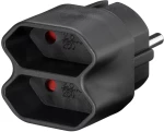 Goobay Αντάπτορας Ρεύματος 51002, 2x Euro, 230v 2.5a, Μαύρος
