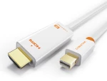 Cabletime Καλώδιο Mini Displayport Σε Hdmi Av588, 4k/60hz, 1.8m, Λευκό