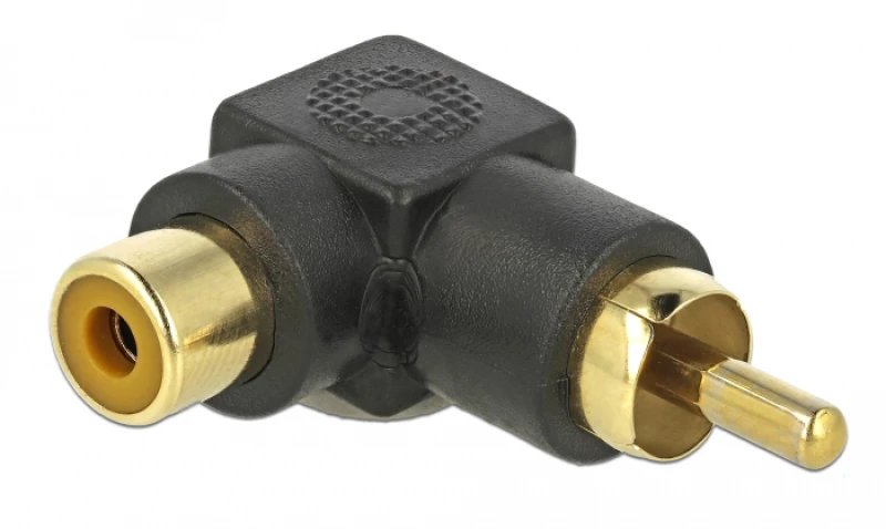 Delock Adapter Rca Male Σε Rca Female 66168, Γωνιακός, Μαύρος