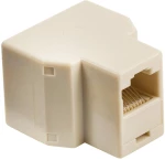 Powertech Αντάπτορας Rj45 (f) Σε 2x Rj45 (f) Cab-n128, Λευκό
