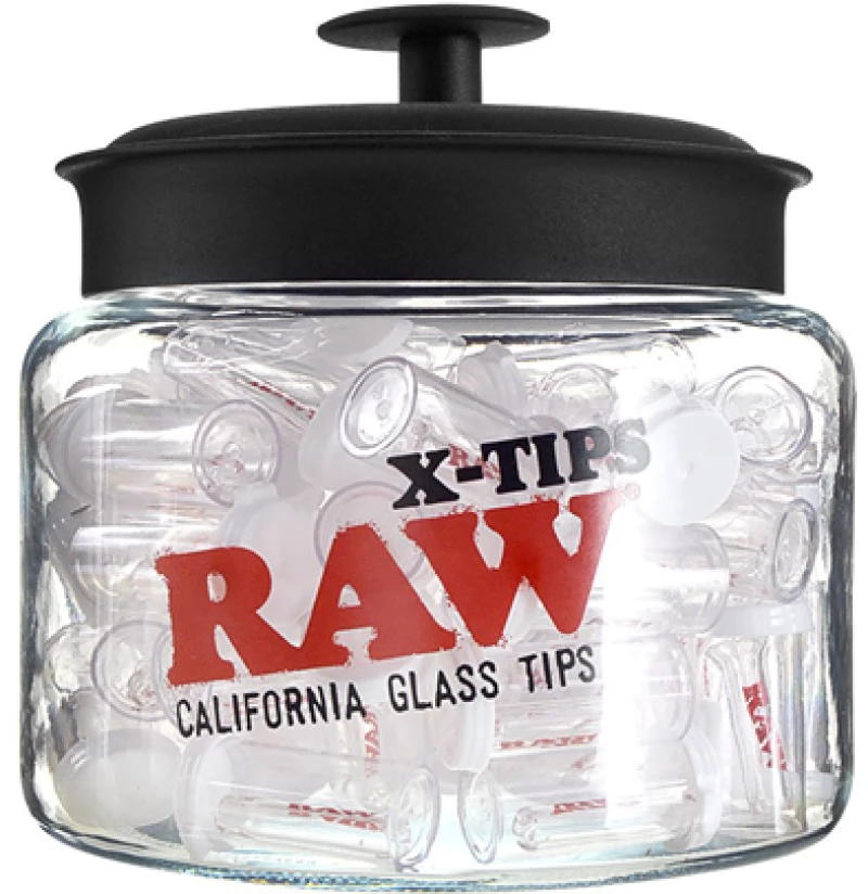 Raw Roor Glass Tip - Γυάλινη Τζιβάνα Slim Με Στρογγυλό Επιστόμιο