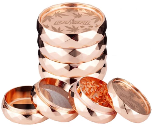 Grinder Τρίφτης Super Heroes Rose Gold 53mm - 4 Parts