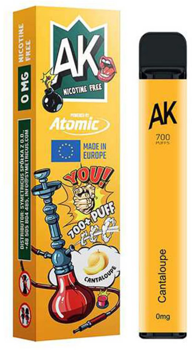 Ηλεκτρονικός Ναργιλές Atomic E-shisha Cantaloupe 2ml 700 Puff - Χωρίς Νικοτίνη