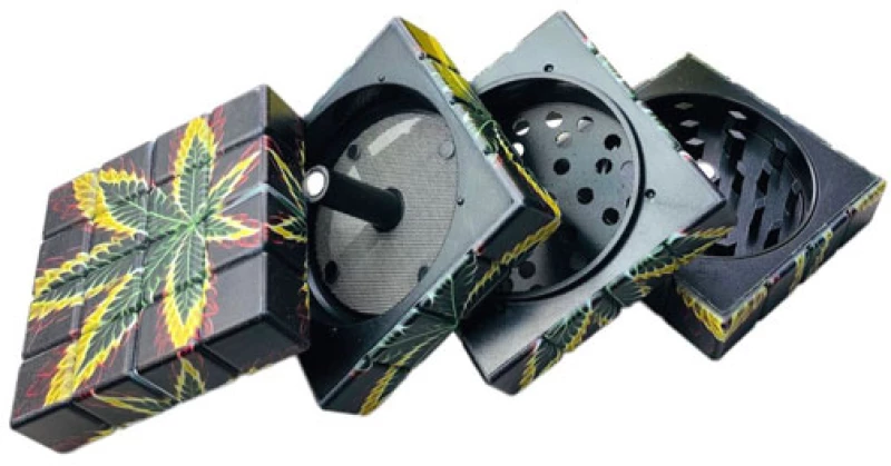 Grinder Τρίφτης Μεταλλικός All Magnetic Cube Leaf 58mm - 4 Parts