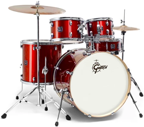 Gretsch Energy 5-piece Set, 20" Bass - Wine Red (13" Hi Hats, 18" Crash/ride)
