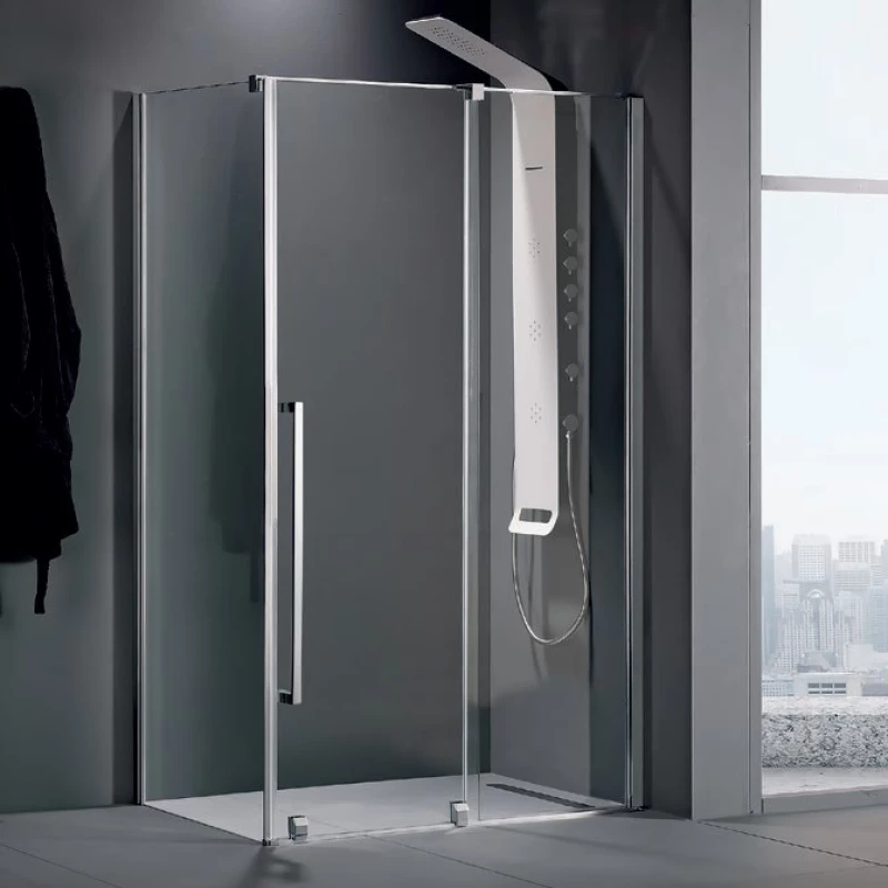 Devon Breeze Slider Chrome Clean Glass 140x200 - Καμπίνα Από Τοίχο Σε Τοίχο