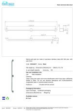 Ponte Giulio Inox G56-jas-11 - Λαβη Τοιχου Καθετη 132 X 7