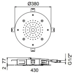 Almar Round Mist Temptation E044219 Inox - Κεφαλή Οροφής Εντοιχισμού