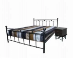 Μεταλλικό Κρεβάτι Metal Casa Κόμπος 1 Γκρι 100 X 200