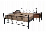 Μεταλλικό Κρεβάτι Metal Casa Ρόμβος Καφέ 100 X 200