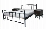 Μεταλλικό Κρεβάτι Metal Casa Κόμπος 2 Μαύρο 150 X 200