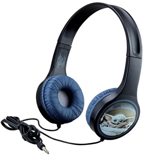 Ekids Star Wars The Mandalorian Ενσύρματα Ακουστικά Με Ασφαλή Μέγιστη Ένταση Ήχου Για Παιδιά Md-v126 Σκούρο Μπλε