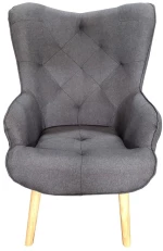 Adria Μπερζερα Dark Grey Υφασμα