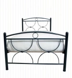Μεταλλικό Κρεβάτι Metal Casa Χίος Μαύρο 150 X 200