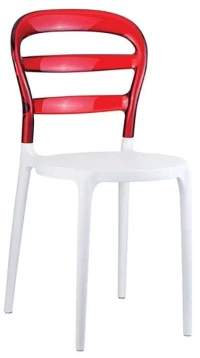 Bibi White/red Transp.καρεκλα
