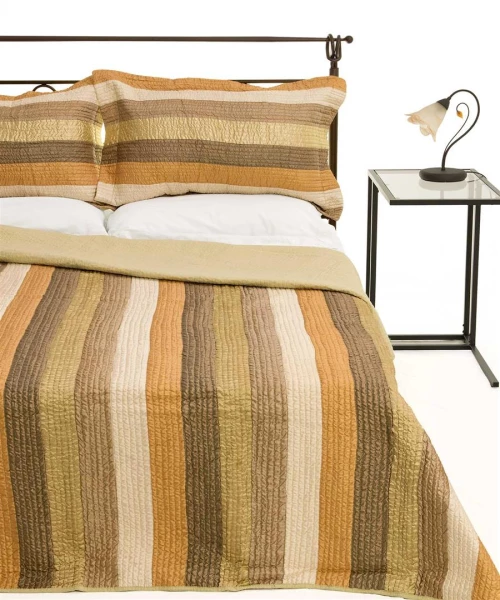 Κουβερλι Σετ (220cm X 240cm + 2 X 50cm X 70cm) 6329 Λαδί - -