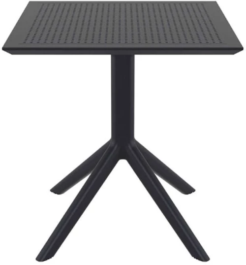Sky Black 70x70x74εκ. Τραπεζι Πολ/νιου