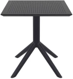 Sky Black 70x70x74εκ. Τραπεζι Πολ/νιου