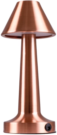 Globostar® Molly 76517 Μοντέρνο Επιτραπέζιο Φωτιστικό Πορτατίφ Led 1.5w 105lm 120° Dc 5v Επαναφορτιζόμενο Με Μπαταρία Li-ion 1800mah - Διακόπτη Αφής Με 3 Εντάσεις Φωτισμού Θερμό Λευκό 2700k Dimmable - Φ10 X 23cm - Χάλκινο