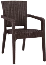 Καρέκλα Κήπου Καφέ Rattan 58x55x87cm