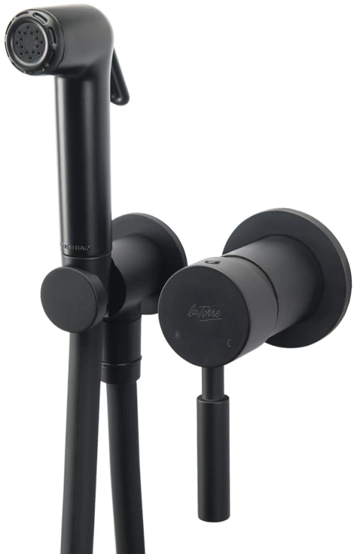 La Torre Flush Mix 12211 Black Matt - Σύστημα Μπιντέ Για Ζεστό & Κρύο Νερό