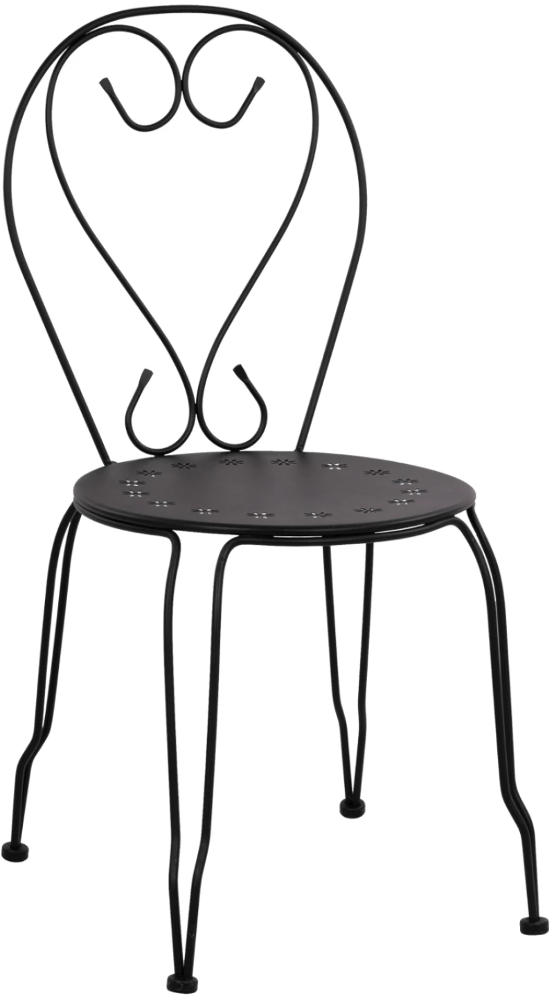 Καρεκλα Μεταλλικη Amore Μαυρη 42x48x90 Εκ. Hm5007.11