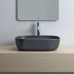 Scarabeo Glam 1804 Black Matt 56x39 - Επιτραπέζιος Νιπτήρας Μαύρος